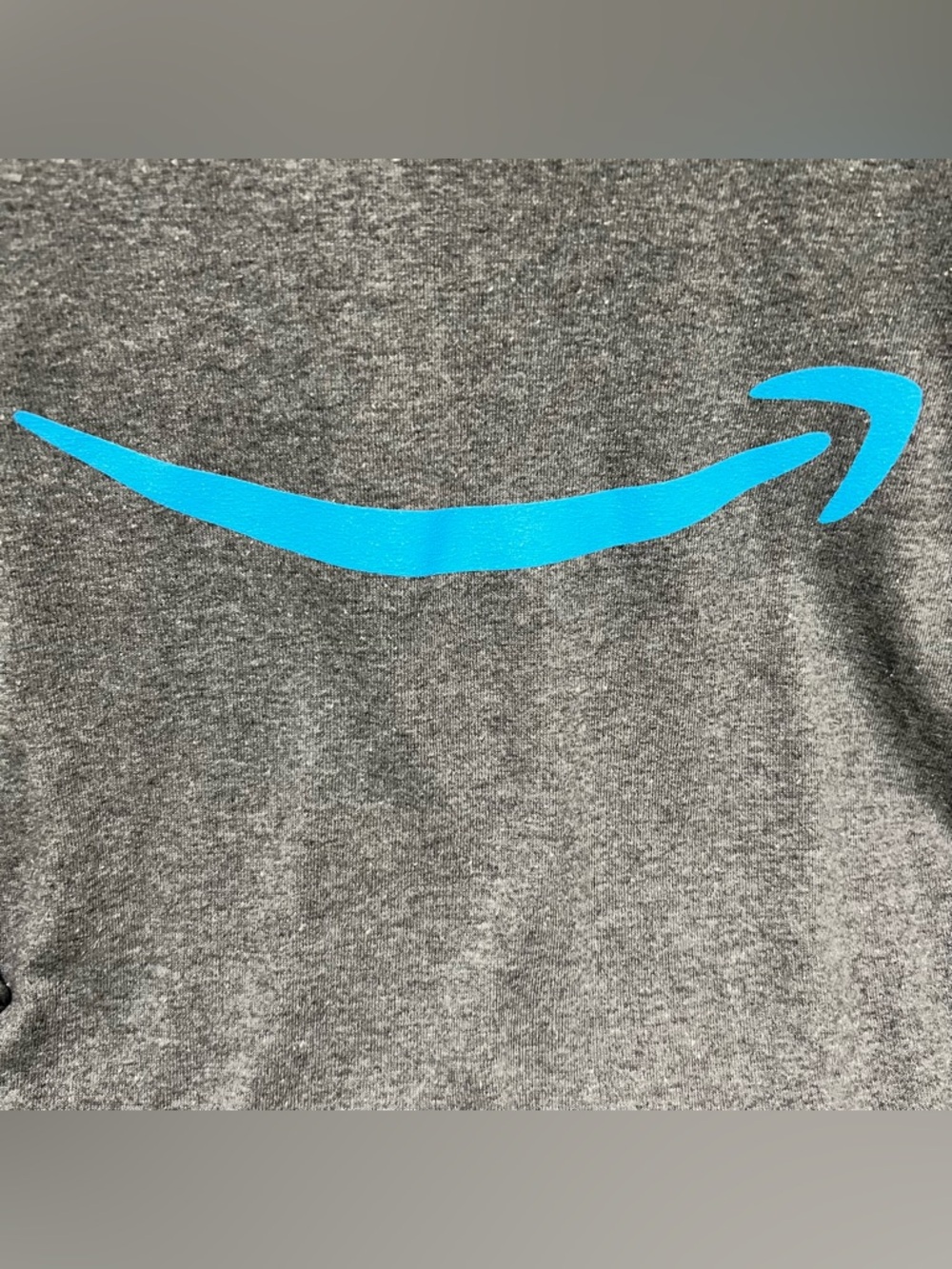 NWOT Amazon Employee Logo Adult T-shirt Size XL Heather Gray Tag Removed